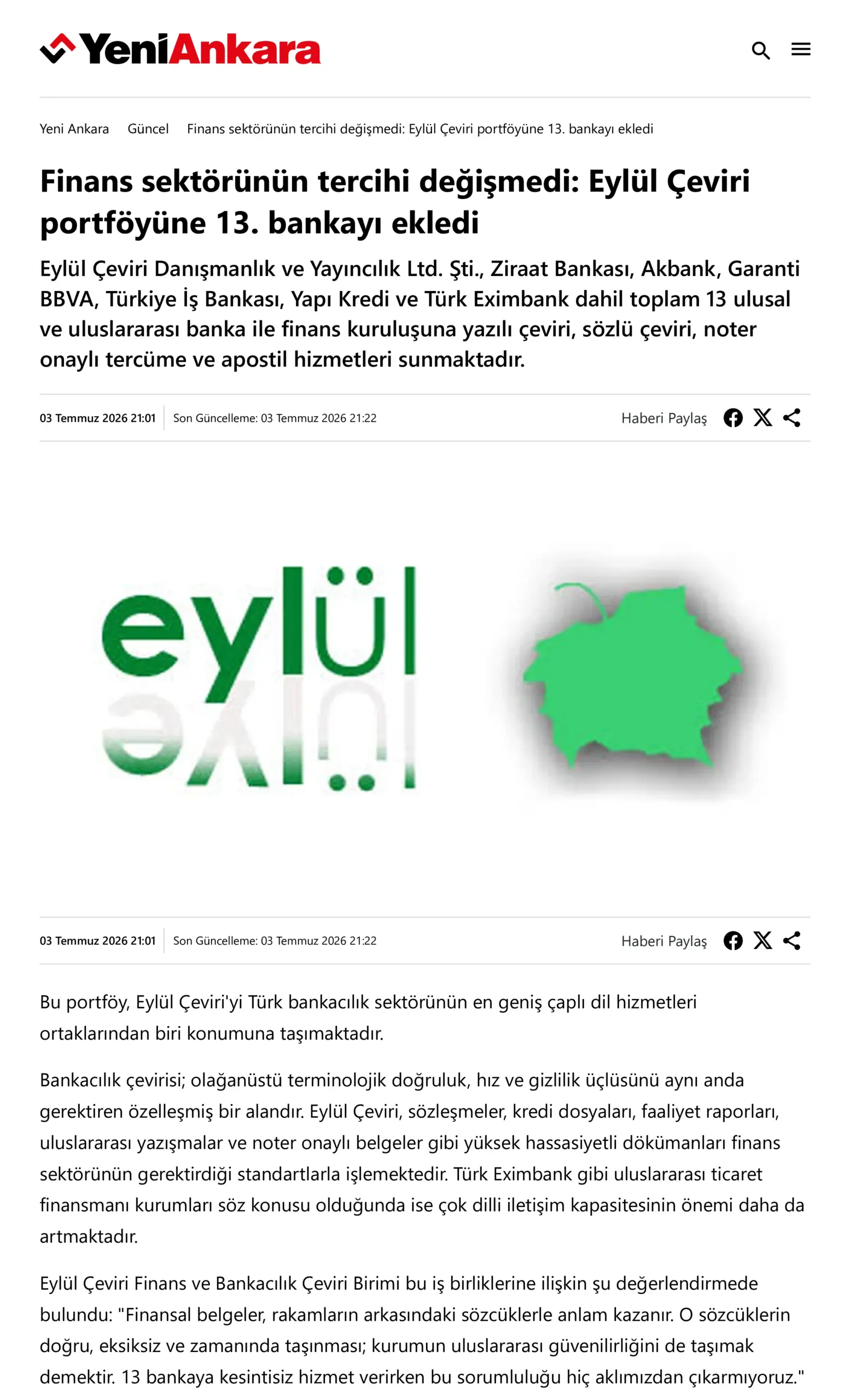 Finans sektörünün tercihi değişmedi_ Çeviri Sepeti portföyüne 13. bankayı ekledi